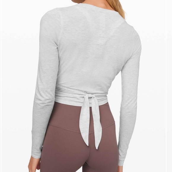 LULULEMON TIME TO RESTORE LONG SLEEVE HEATHER GRAY - Picture 2 of 7